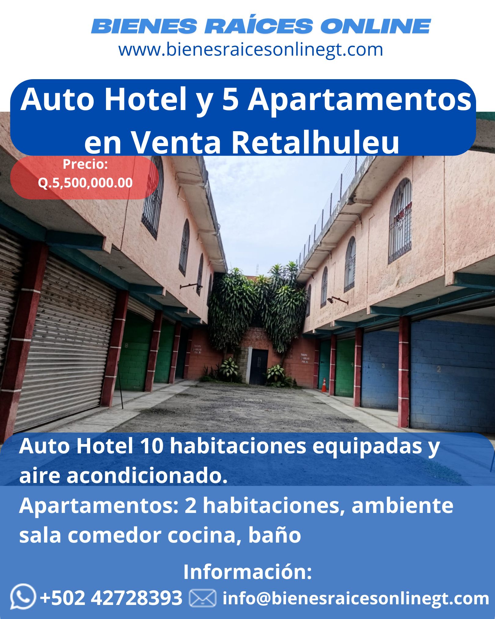 Auto Hotel en Venta Retalhuleu