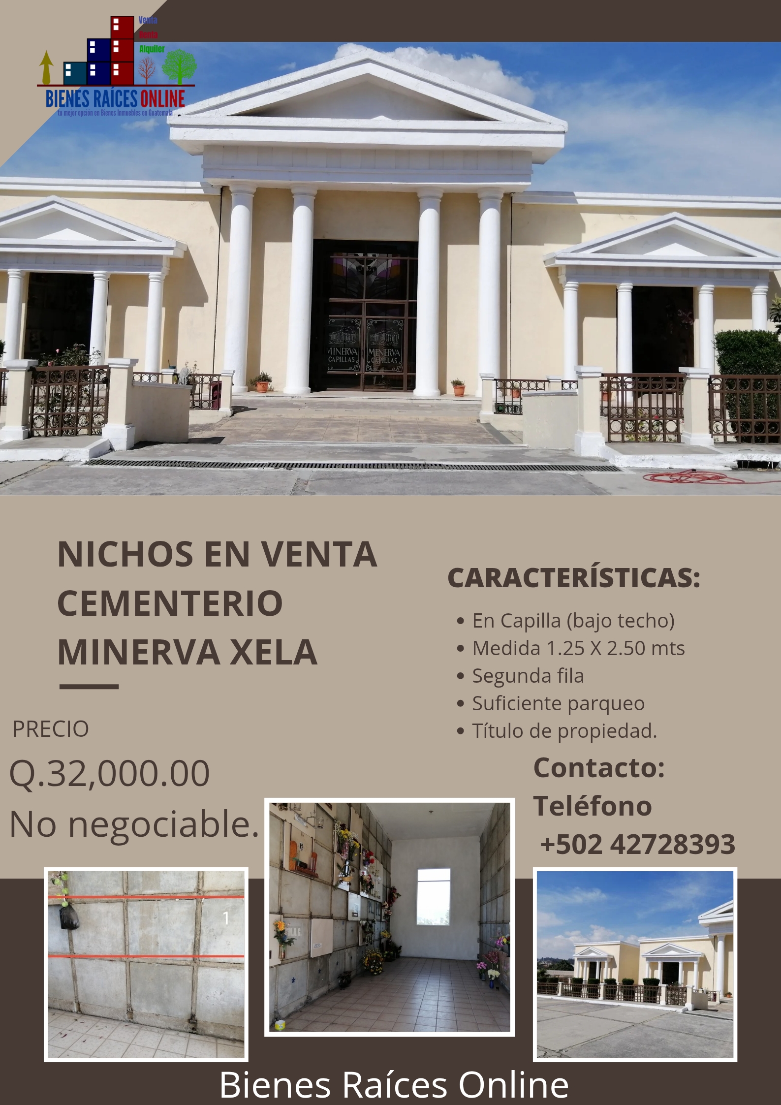 Nicho en Venta Cementerio Minerva Quetzaltenango