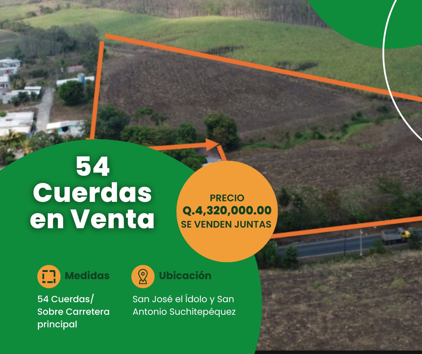 Terreno en Venta San José El Ídolo Suchitepéquez Terreno en Venta San José El Ídolo Suchitepéquez