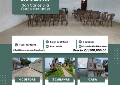 Casa en Venta San Carlos Sija Quetzaltenango