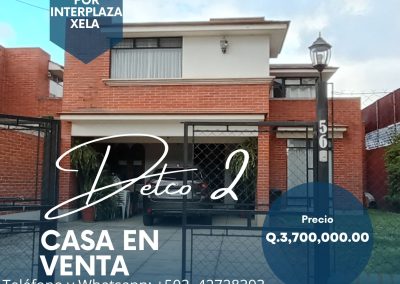 Casa en Venta Delco 2 Quetzaltenango