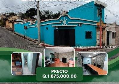 Casa en Venta La Joyita Zona 1 Quetzaltenango