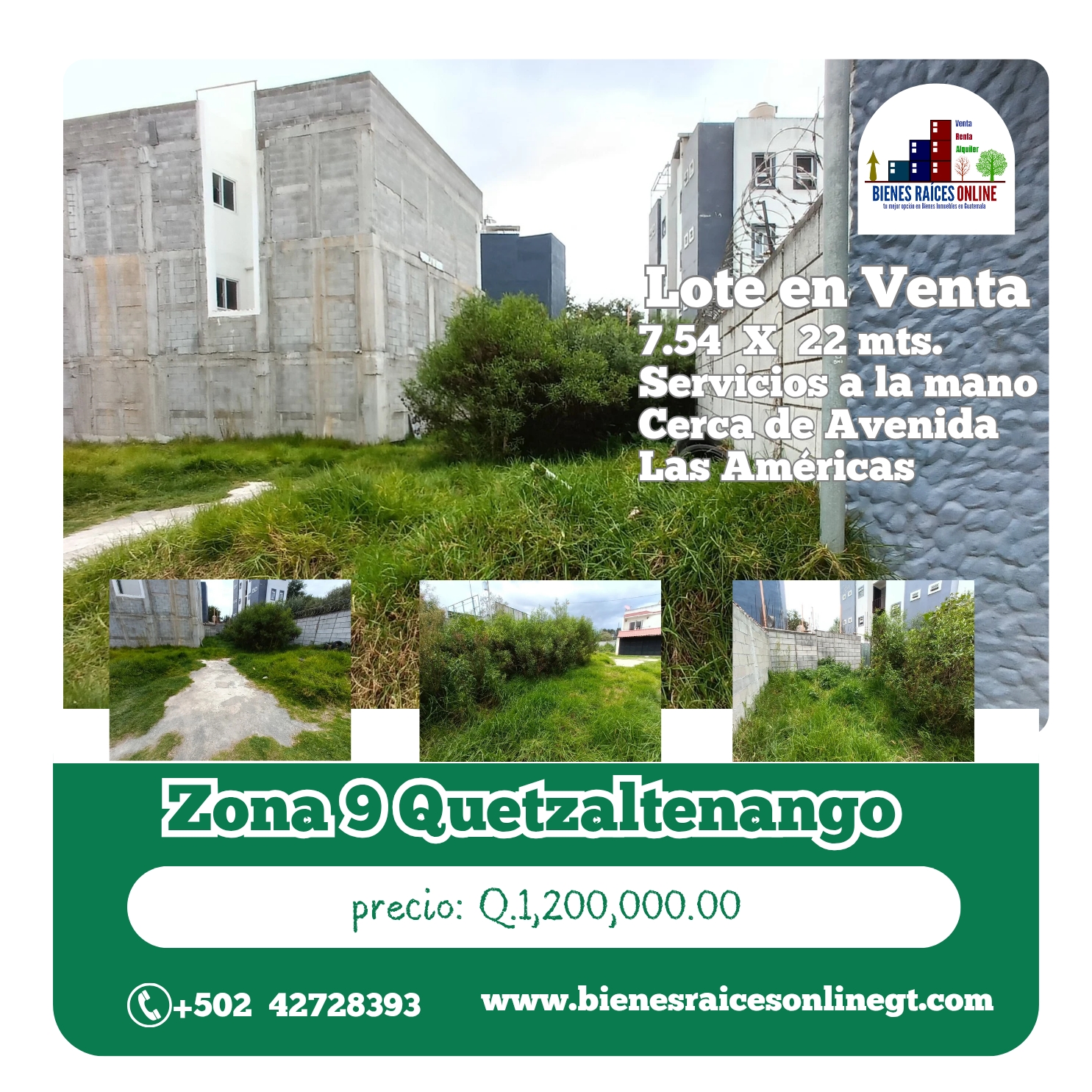 Lote en Venta cerca de Avenida Las Américas Zona 9 Quetzaltenango